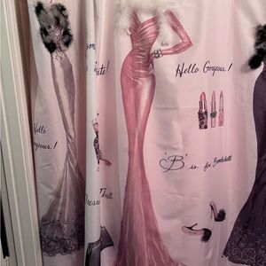 Elegant Fashion Shower Curtain - Pink and Black